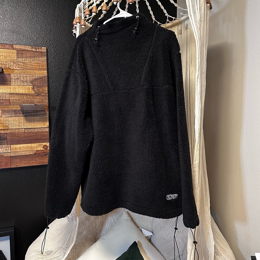 BUNGEE HIGH NECK BORG SWEATSHIRT